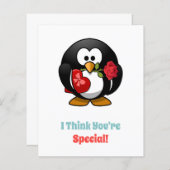 Ich denke, du bist ein besonderes Pinguinherz (Vorne/Hinten)