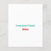 Ich denke, du bist ein besonderes Pinguinherz (Rückseite)