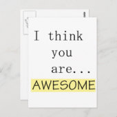 Ich denke, du bist phantastisch postkarte (Vorne/Hinten)