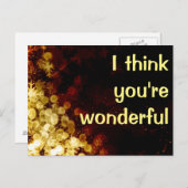 Ich denke, du bist wunderbar postkarte (Vorne/Hinten)