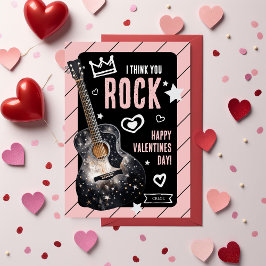 Ich denke, du Rock' Kids Valentines Feiertagskarte