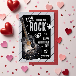 Ich denke, du rockst Kids Valentinskarten  Feiertagskarte