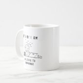 ICH DENKE, ICH BIN ALLERGISCH ZU MORGEN FUNNY MORG KAFFEETASSE (Vorderseite Links)