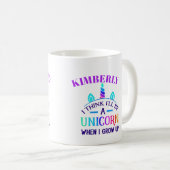 Ich denke, ich werde ein Einhorn sein, helle Regen Kaffeetasse (VorderseiteRechts)