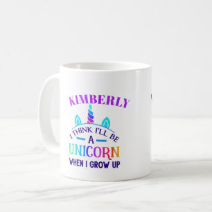 Ich denke, ich werde ein Einhorn sein, helle Regen Kaffeetasse