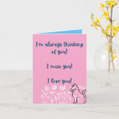 Ich denke immer an Sie - geklappte Grußkarte Karte (Gelbe Blume)