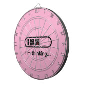 Ich denke... Ladebalken Rosa Minimali Dartscheibe (Vorderseite rechts)