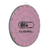 Ich denke... Ladebalken Rosa Minimali Dartscheibe (Vorderseite Links)