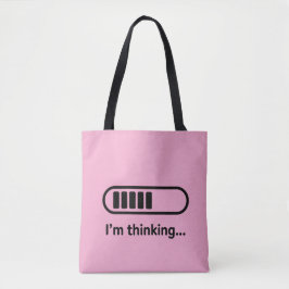 Ich denke nach... Fortschrittsbalken Rosa Minimali Tasche