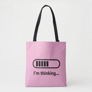 Ich denke nach... Fortschrittsbalken Rosa Minimali Tasche