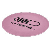 Ich denke nach... Ladebalken Pink Minimalistisch Schneidebrett (Ecke)
