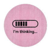 Ich denke nach... Ladebalken Pink Minimalistisch Schneidebrett (Vorderseite)