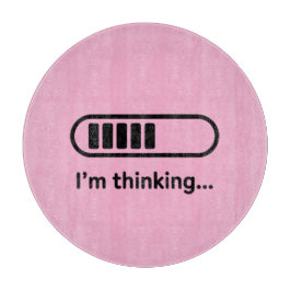 Ich denke nach... Ladebalken Pink Minimalistisch Schneidebrett