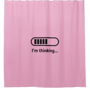 Ich denke nach... Ladefortschrittsbalken Pink Mini Duschvorhang
