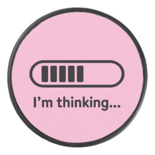Ich denke nach... Ladefortschrittsbalken Rosa Mini Eishockey Puck