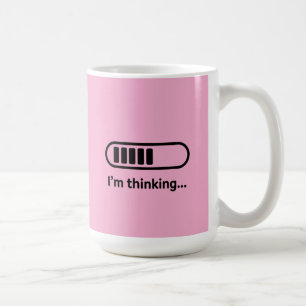 Ich denke nach... Ladefortschrittsbalken Rosa Mini Kaffeetasse
