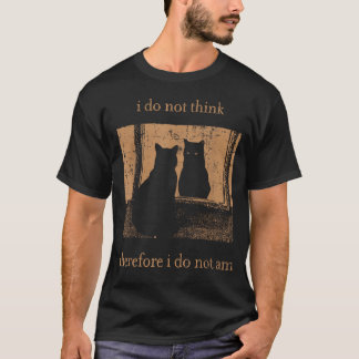 Ich denke nicht, also bin ich kein Retro-Goth T-Shirt