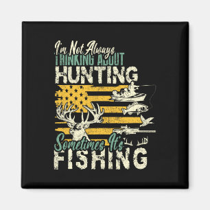 Ich denke nicht an die Jagd auf Fische und Wildtie Magnet