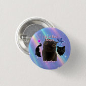 Ich denke nicht Katzen-Meme-Tasche Button (Vorne & Hinten)