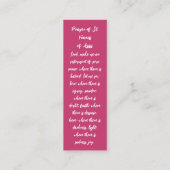 Ich denke, Sie buchen Mark Prayer Card Telefonnummerkarte (Rückseite)