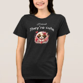 Ich denke, sie sind niedlich - "shih tzu toy dog" Tri-Blend shirt (Vorderseite)