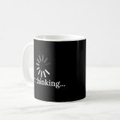 Ich denke über den Tellerrand für Denker nach Kaffeetasse (Vorderseite Links)