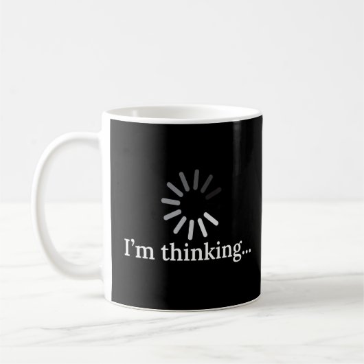 Ich denke über den Tellerrand für Denker nach Kaffeetasse (Links)