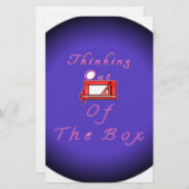 Ich denke über die Kiste hinaus. Briefpapier (Vorne/Hinten)