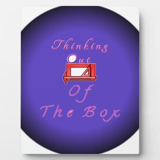 Ich denke über die Kiste hinaus. Fotoplatte (Vorderseite)