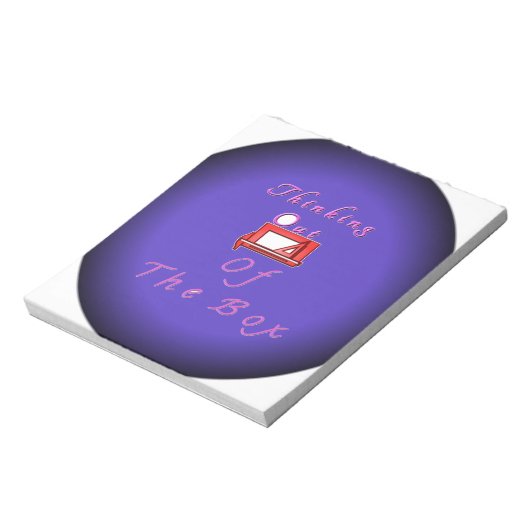 Ich denke über die Kiste hinaus. Notizblock (Rotiert)