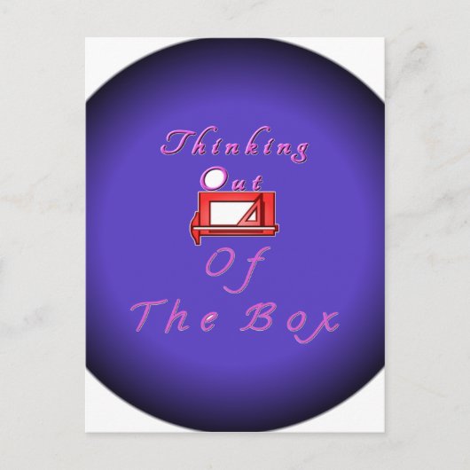 Ich denke über die Kiste hinaus. Postkarte (Vorderseite)