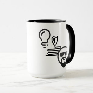 Ich denke und ich stelle Sache-Tasse von her zu Tasse