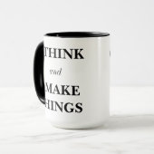 Ich denke und ich stelle Sache-Tasse von her zu Tasse (Vorderseite Links)