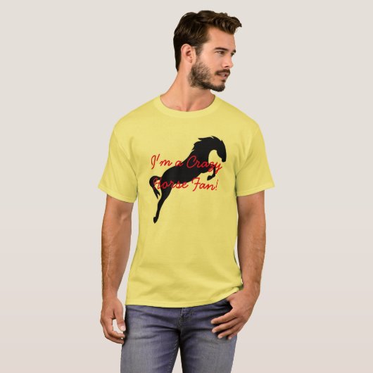 Ich der Männer bin ein verrückter Pferdefan-T - T-Shirt (Vorne ganz)