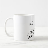 Ich des Hundeliebhabers gehe nie alleinPawprint Kaffeetasse (Links)