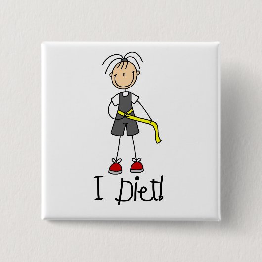 Ich Diät T-Shirts und Geschenke Button (Vorderseite)