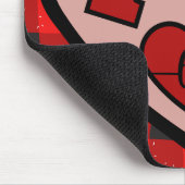 Ich ♥ Dich Buffalo-Karo-Mauspad Mousepad (Ecke)