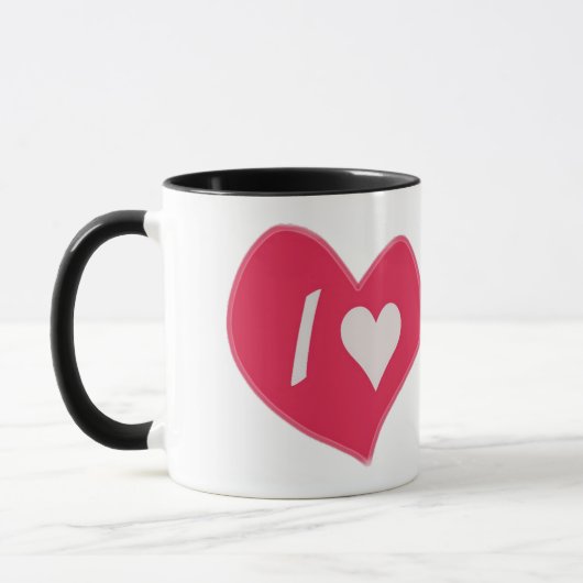 “Ich❤️Dich Herz – Süßes Romantisches Geschenkdesig Tasse (Links)