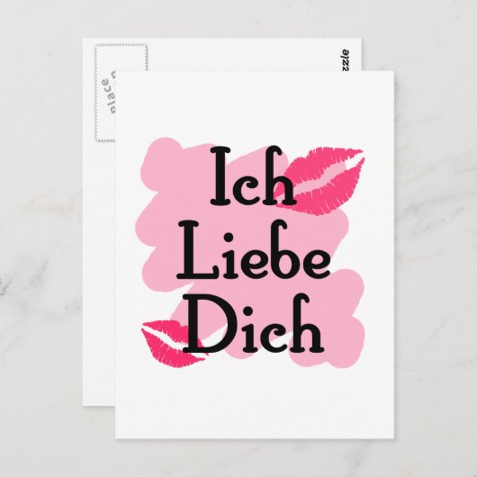 ich dich postkarte (Vorne/Hinten)