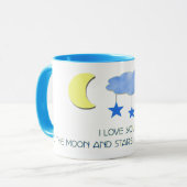Ich dich zum Mond und zu den Sternen... Tasse (Vorderseite Links)