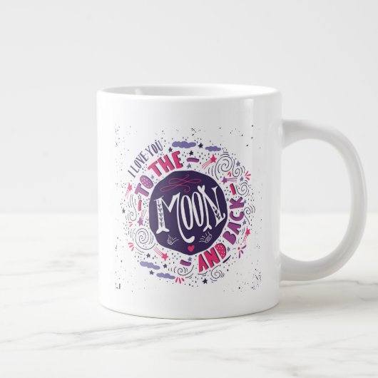 Ich dich zum Mond und zurück Jumbo-Tasse (Rechts)