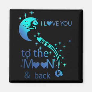 Ich dich zum Mond und zurück - Magnet