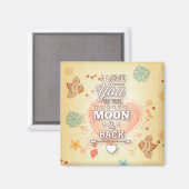 Ich dich zum Mond und zurück Magnet (Vorderseite/Rückseite)