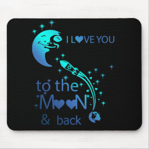 Ich  dich zum Mond und zurück - Mousepad