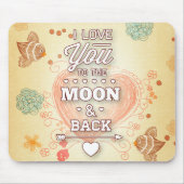 Ich dich zum Mond und zurück Mousepad (Vorne)