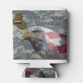 Ich diente - Irag Combat Veteran Dosenkühler (Rückseite)