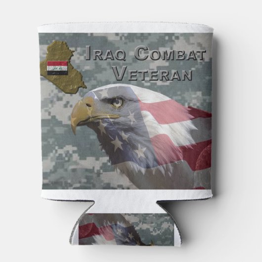 Ich diente - Irag Combat Veteran Dosenkühler (Rückseite)
