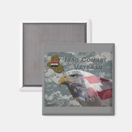Ich diente - Irag Combat Veteran Magnet (Vorderseite/Rückseite)