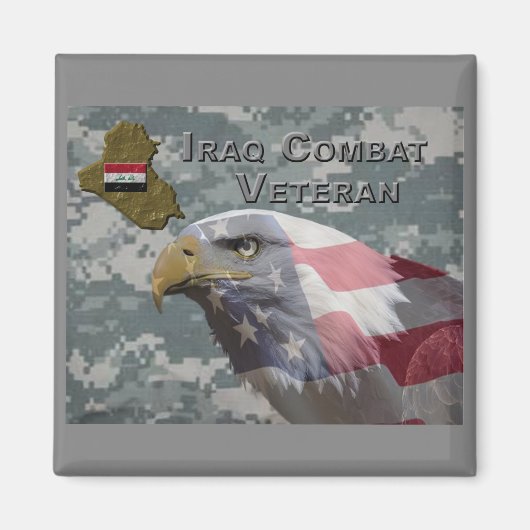 Ich diente - Irag Combat Veteran Magnet (Vorne)