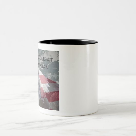 Ich diente - Irag Combat Veteran Zweifarbige Tasse (Mittel)